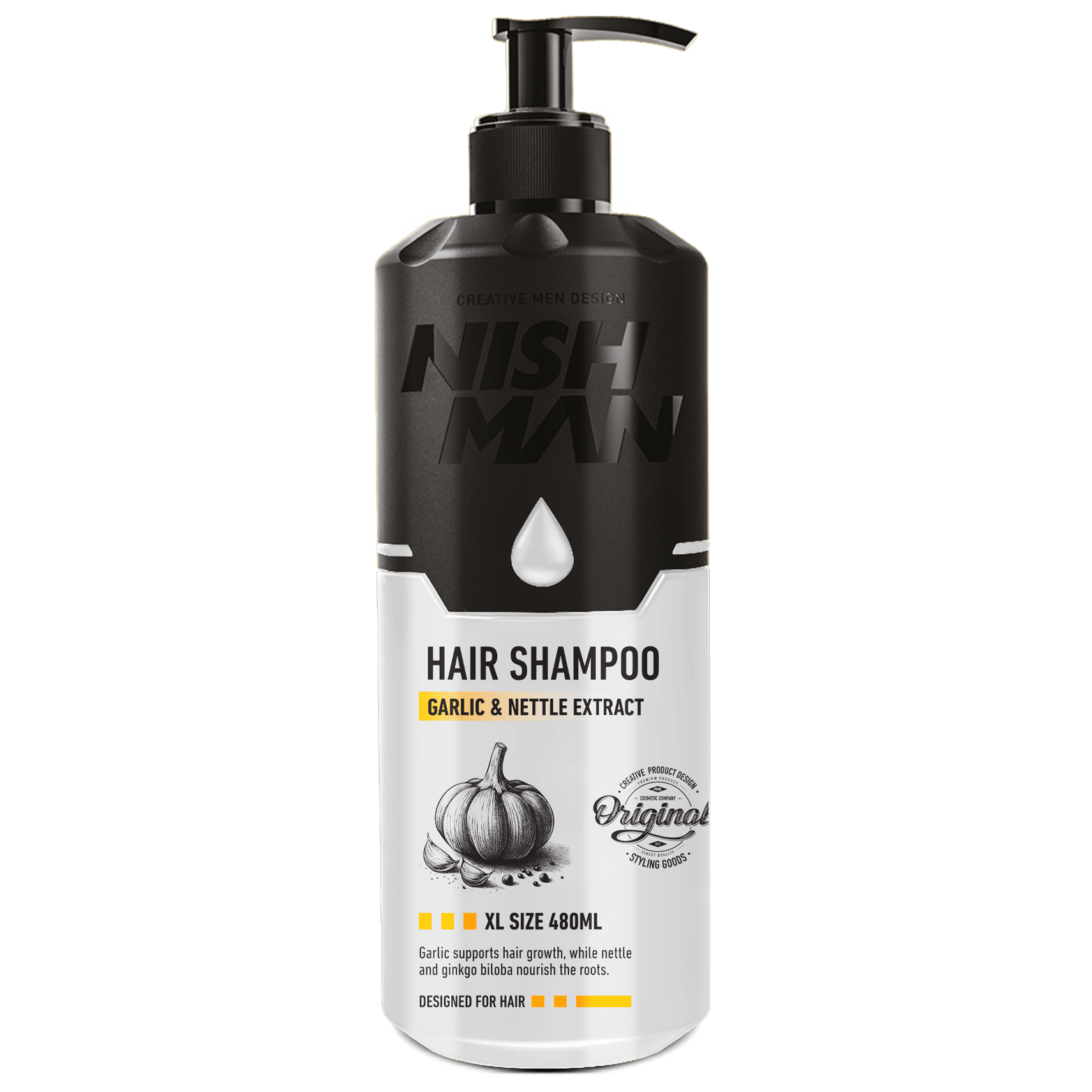 HAIR SHAMPOO GARLIC & NETTLE EXTRACT - 480ML